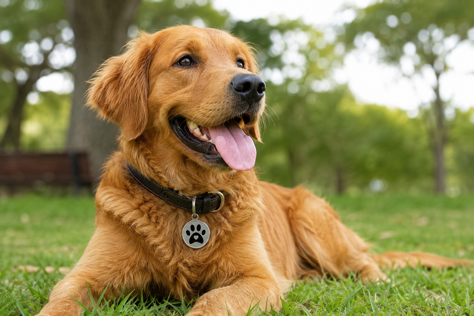 Localizador Inteligente Finder Pet acoplado na coleira do pet